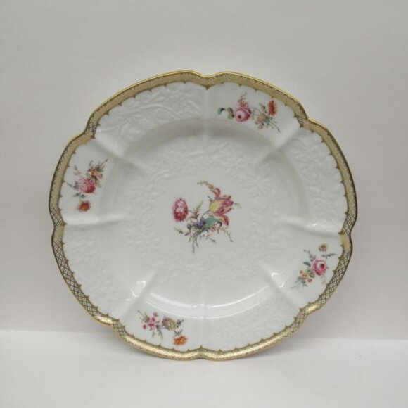 Lenox China MAYENCE 12 1/2 Inch Large Round Serving Platter or Charger Gold Trim - Picture 1 of 4
